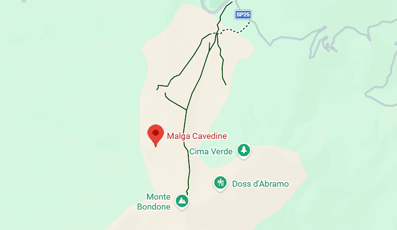 Mappa della posizione di Malga Cavedine